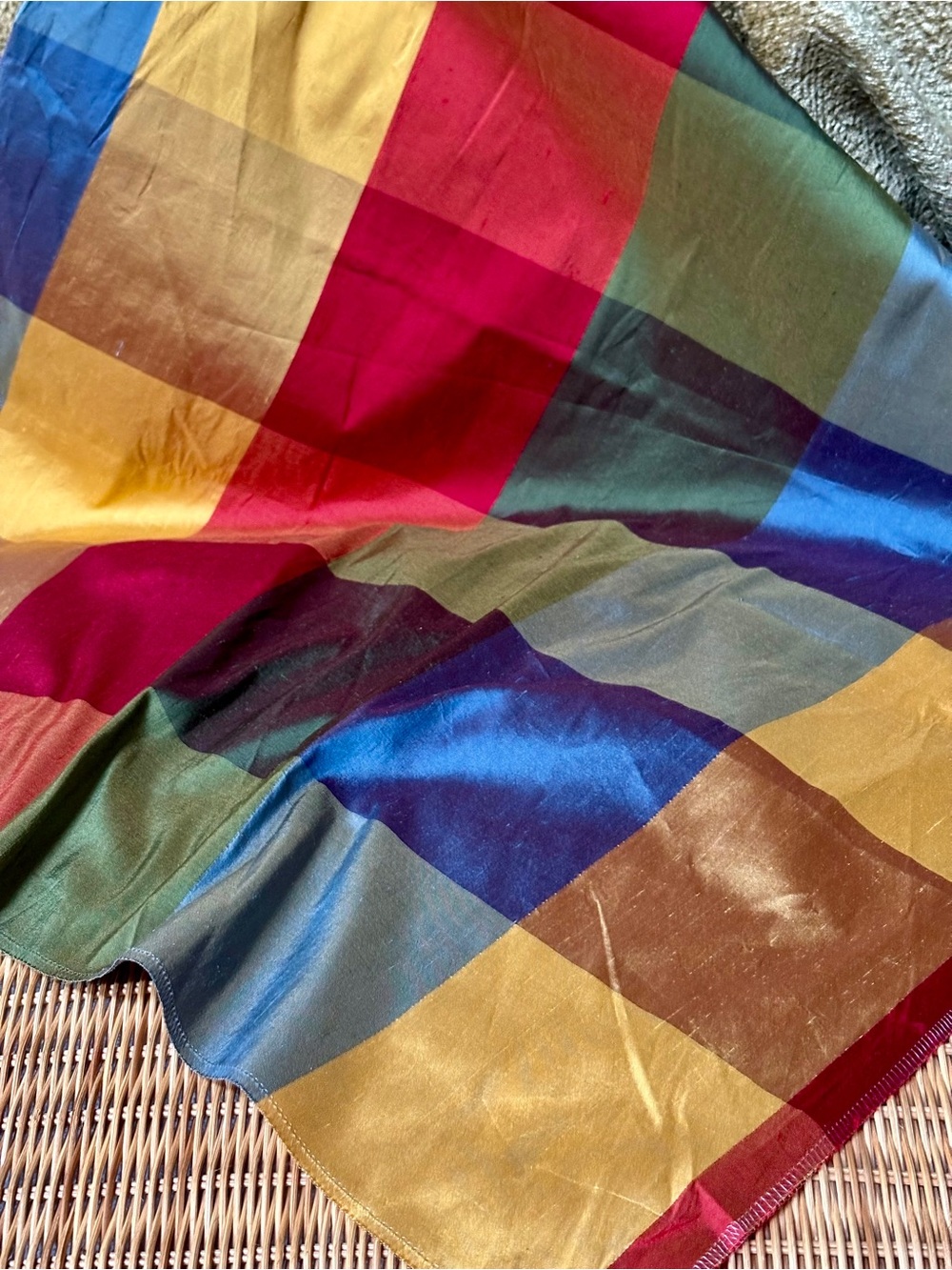 Vintage Kravet Couture Multi Colored Silk Fabric